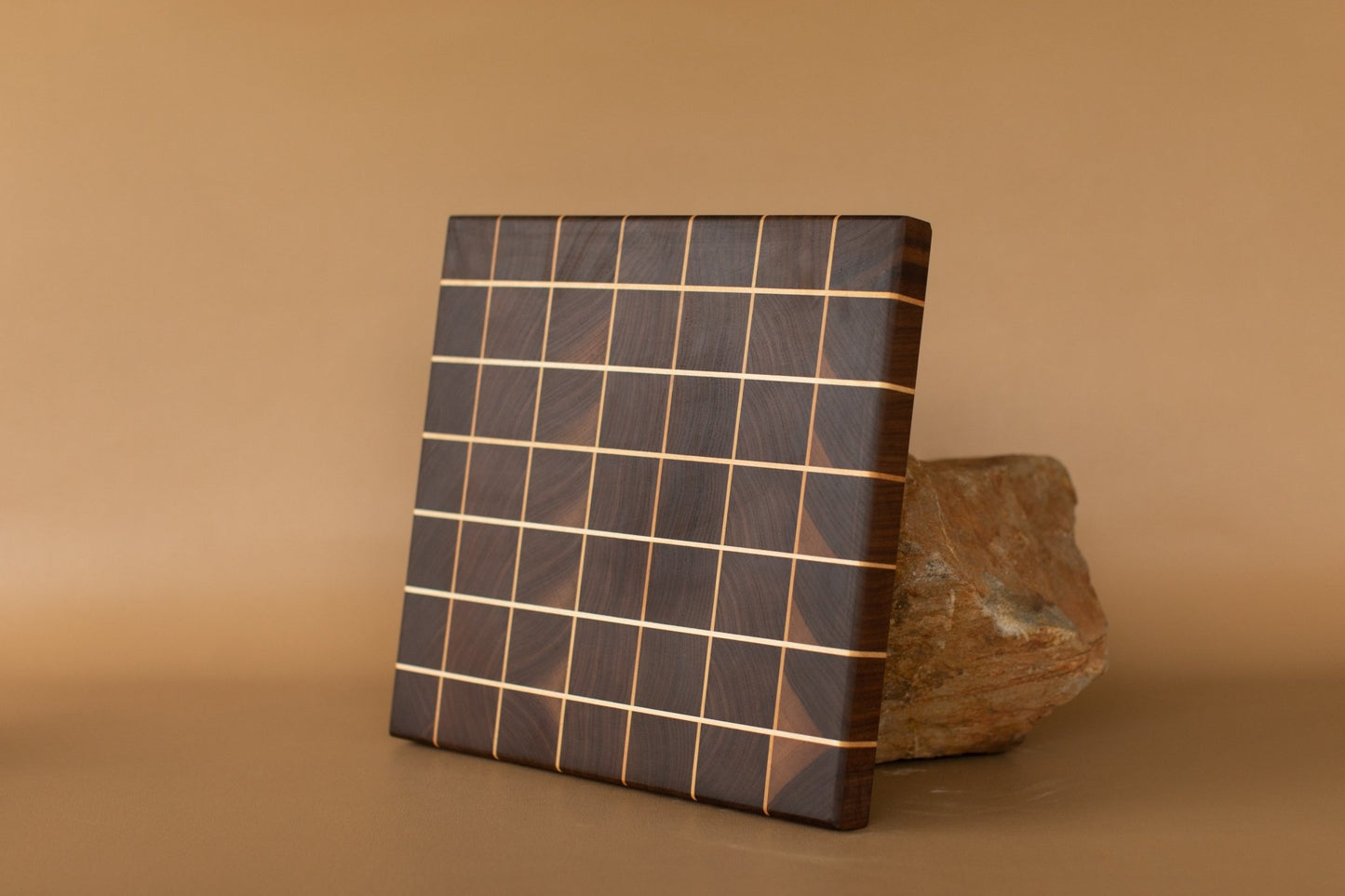 Walnut & Maple Grid Cutting Board- 13" x 12.25" - Acorn Bluff Farms