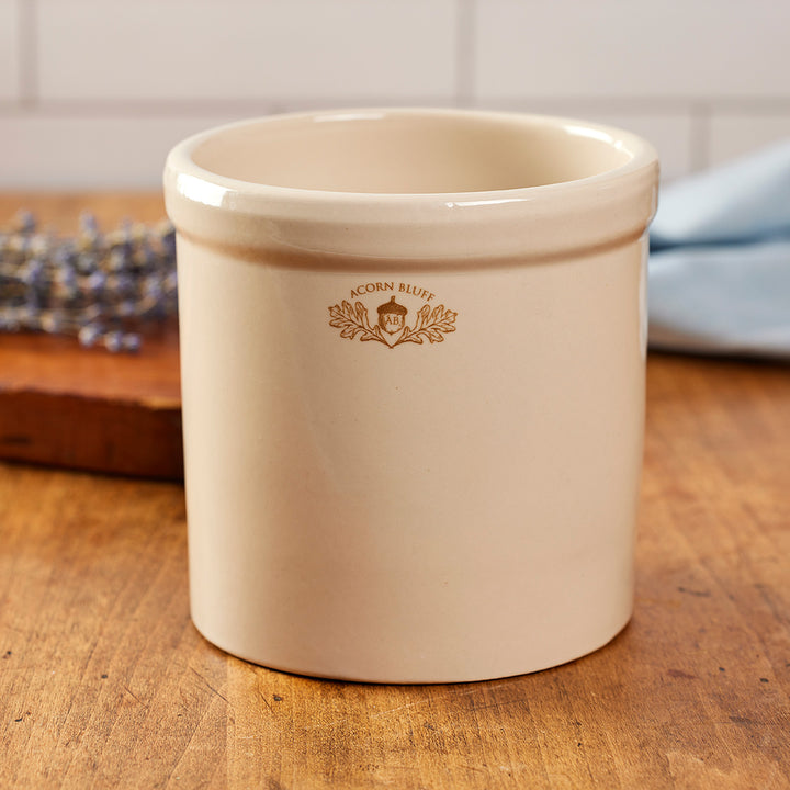 Stoneware 2 Quart Crock- FREE shipping. Made in America.